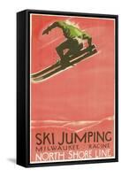 Ski Jumping Poster-null-Framed Stretched Canvas