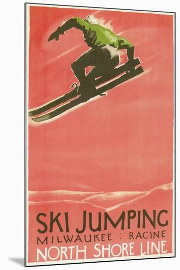 Ski Jumping Poster-null-Mounted Art Print