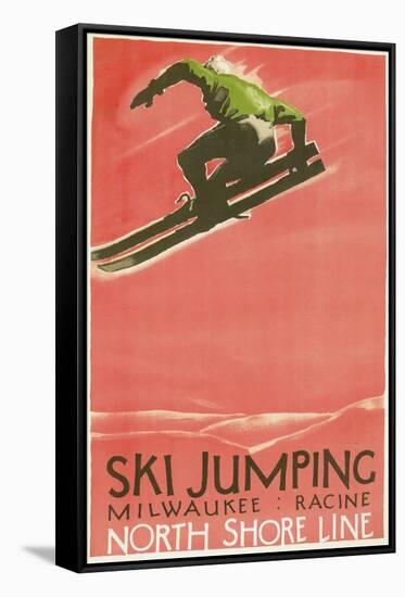 Ski Jumping Poster-null-Framed Stretched Canvas