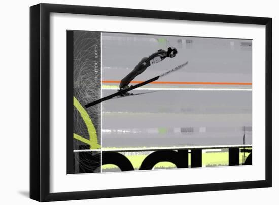 Ski Jumping-NaxArt-Framed Art Print