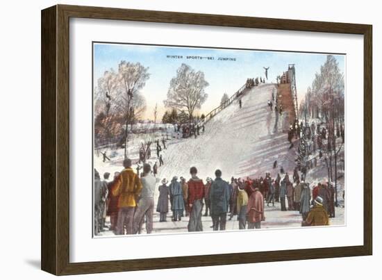 Ski Jumping-null-Framed Art Print