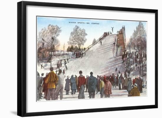 Ski Jumping-null-Framed Art Print