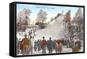 Ski Jumping-null-Framed Stretched Canvas