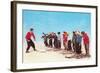 Ski Lesson-null-Framed Art Print