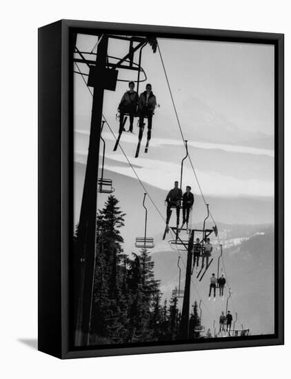 Ski Lift on Mt. Hood-Nat Farbman-Framed Stretched Canvas