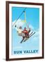 Ski Lift, Sun Valley, Idaho-null-Framed Art Print