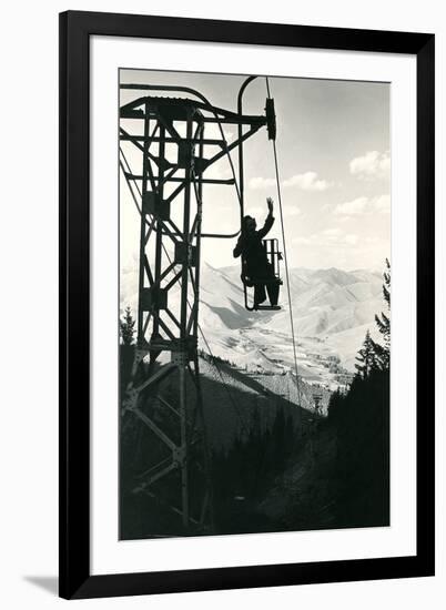 Ski Lift, Sun Valley-null-Framed Art Print