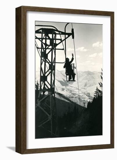 Ski Lift, Sun Valley-null-Framed Art Print