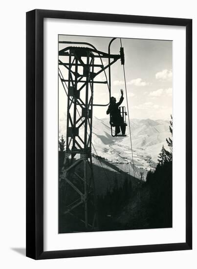 Ski Lift, Sun Valley-null-Framed Art Print