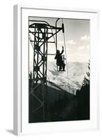 Ski Lift, Sun Valley-null-Framed Art Print