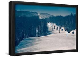 Ski Lifts and Ski Slopes-null-Framed Poster