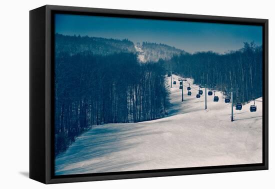 Ski Lifts and Ski Slopes-null-Framed Stretched Canvas