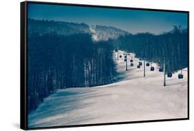 Ski Lifts and Ski Slopes-null-Framed Stretched Canvas