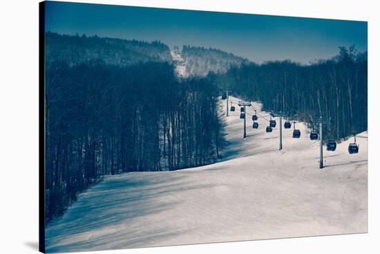 Ski Lifts and Ski Slopes-null-Stretched Canvas