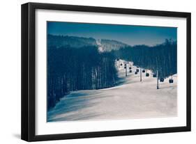 Ski Lifts and Ski Slopes-null-Framed Photo