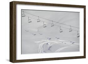 Ski Lifts in the Region of Bavarian Oberstdorf in Winter-Frank May-Framed Photo