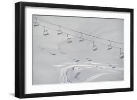 Ski Lifts in the Region of Bavarian Oberstdorf in Winter-Frank May-Framed Photo