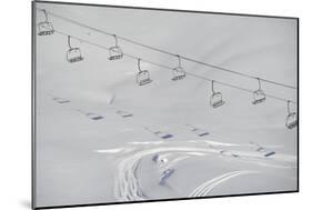 Ski Lifts in the Region of Bavarian Oberstdorf in Winter-Frank May-Mounted Photo