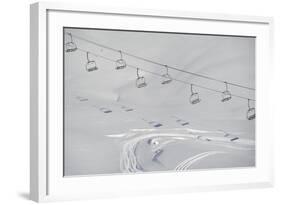 Ski Lifts in the Region of Bavarian Oberstdorf in Winter-Frank May-Framed Photo