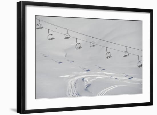 Ski Lifts in the Region of Bavarian Oberstdorf in Winter-Frank May-Framed Photo