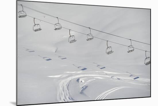 Ski Lifts in the Region of Bavarian Oberstdorf in Winter-Frank May-Mounted Photo