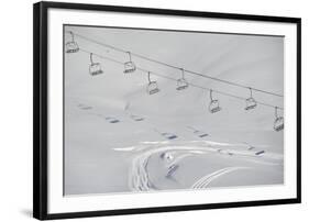 Ski Lifts in the Region of Bavarian Oberstdorf in Winter-Frank May-Framed Photo