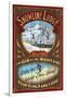 Ski Lodge - Vintage Sign-Lantern Press-Framed Art Print