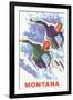 Ski Montana Poster-null-Framed Art Print