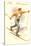 Ski Montana, Vintage Cross Country Skier-null-Stretched Canvas