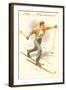 Ski Montana, Vintage Cross Country Skier-null-Framed Art Print