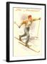 Ski Montana, Vintage Cross Country Skier-null-Framed Art Print