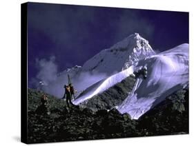 Ski Mountaineering Shishapangma, Tibet-Michael Brown-Stretched Canvas