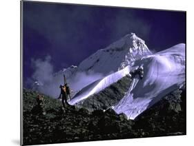 Ski Mountaineering Shishapangma, Tibet-Michael Brown-Mounted Photographic Print