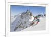 Ski mountaneering, Forni glacier, Italy, Alps. Ski mountaneering at Forni Glacier in italian Alps-ClickAlps-Framed Photographic Print