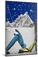 Ski paradise, 2021 (handmade screenprint)-Anne Storno-Mounted Giclee Print