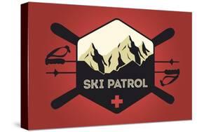 Ski Patrol Badge - Vector Style-Lantern Press-Stretched Canvas