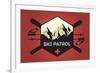 Ski Patrol Badge - Vector Style-Lantern Press-Framed Premium Giclee Print