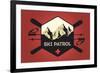 Ski Patrol Badge - Vector Style-Lantern Press-Framed Premium Giclee Print