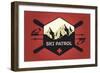 Ski Patrol Badge - Vector Style-Lantern Press-Framed Art Print