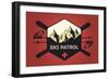 Ski Patrol Badge - Vector Style-Lantern Press-Framed Art Print