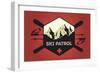 Ski Patrol Badge - Vector Style-Lantern Press-Framed Art Print