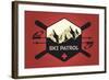 Ski Patrol Badge - Vector Style-Lantern Press-Framed Art Print