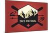Ski Patrol Badge - Vector Style-Lantern Press-Mounted Art Print