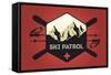 Ski Patrol Badge - Vector Style-Lantern Press-Framed Stretched Canvas