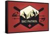 Ski Patrol Badge - Vector Style-Lantern Press-Framed Stretched Canvas