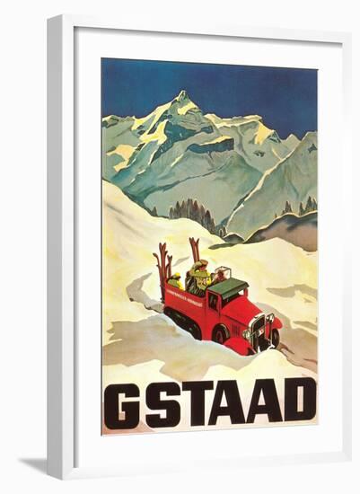 Ski Patrol Gstaad-null-Framed Art Print