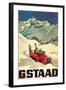 Ski Patrol Gstaad-null-Framed Art Print