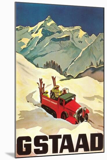 Ski Patrol Gstaad-null-Mounted Art Print