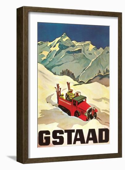 Ski Patrol Gstaad-null-Framed Art Print