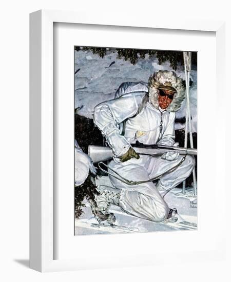 "Ski Patrol Soldier," March 27, 1943-Mead Schaeffer-Framed Giclee Print